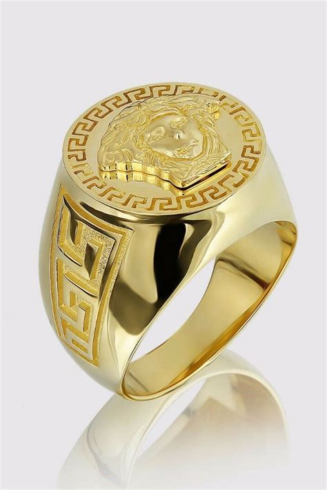 mens gold versace ring|versace men's jewellery.